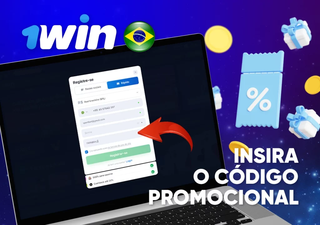 Instruções detalhadas sobre como usar o código promocional